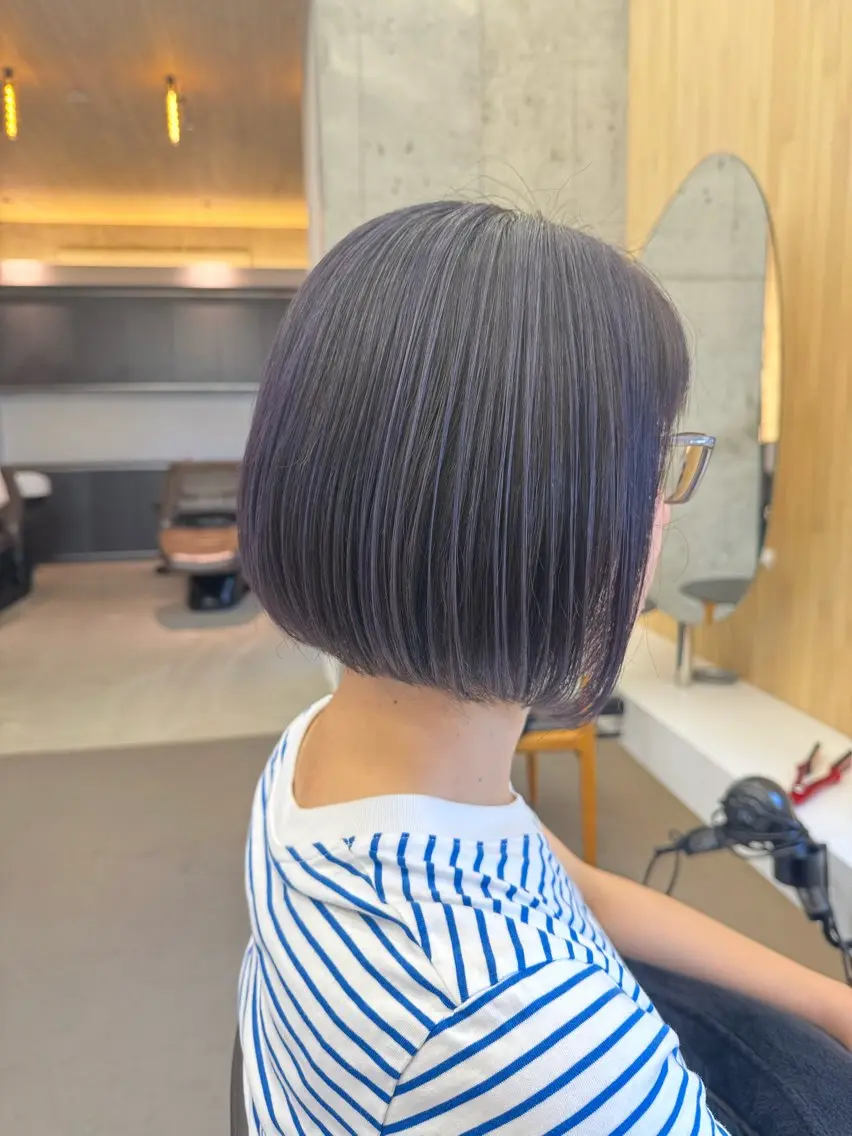 ショート カラー ラベンダーカラー ラベンダーグレー カット ヘアカラー トリートメント 【髪質改善】 kasumi🌷🌷のヘアスタイル