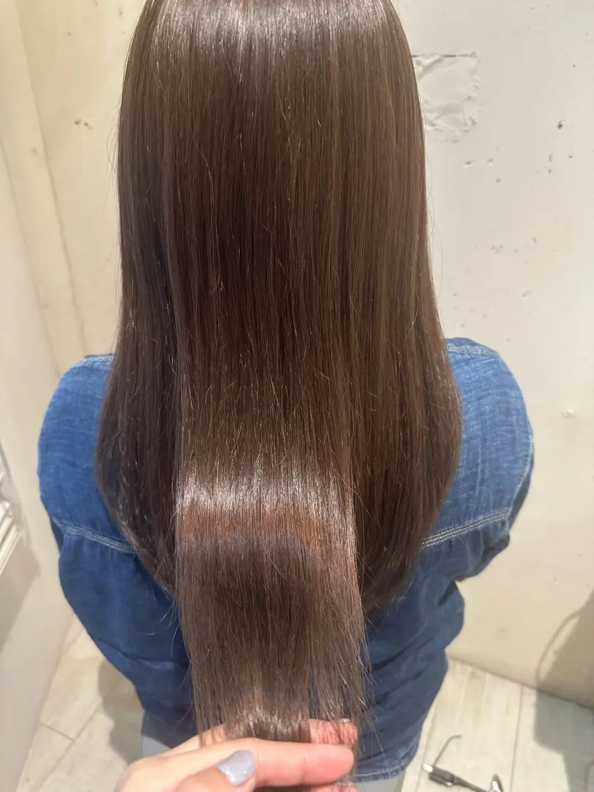 ロング カラー ベージュカラー ブラウンカラー ブラウンベージュ カット ヘアカラー トリートメント いまじゅく あおいのヘアスタイル