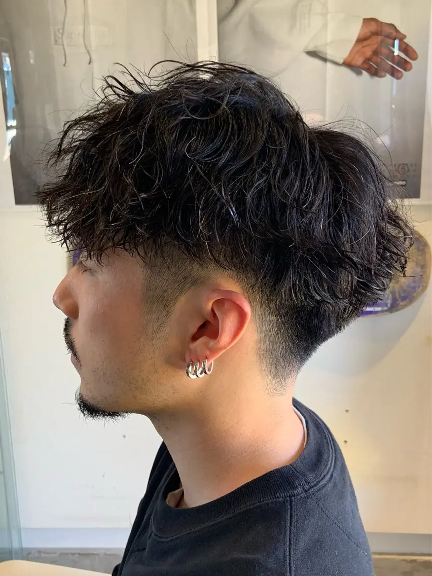 メンズ カット パーマ 原谷 一成のヘアスタイル