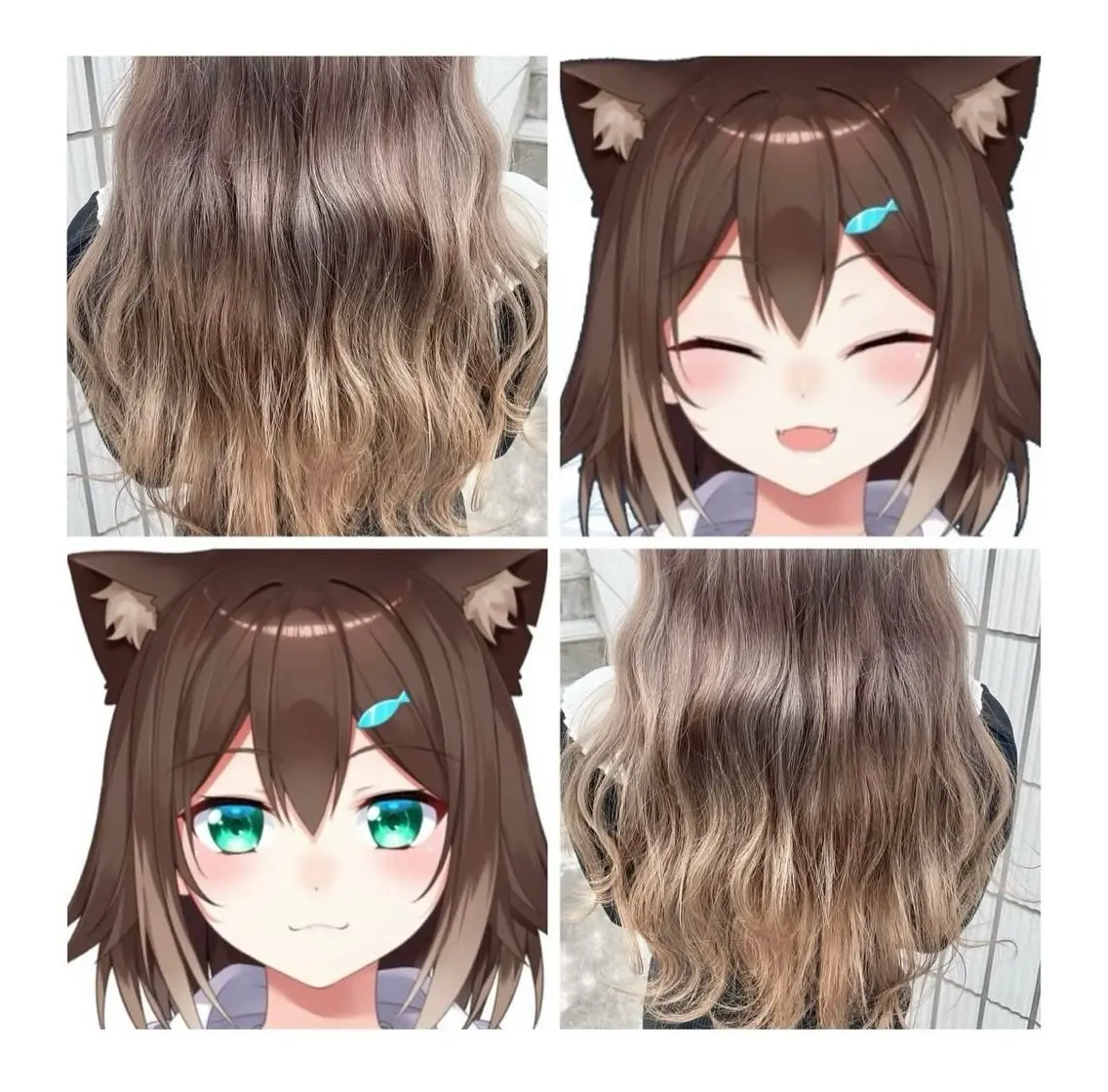 セミロング カラー ベージュカラー ブラウンカラー ブラウンベージュ グラデーションカラー ヘアカラー TSUNO🦖 派手髪/オタク美容師のヘアスタイル