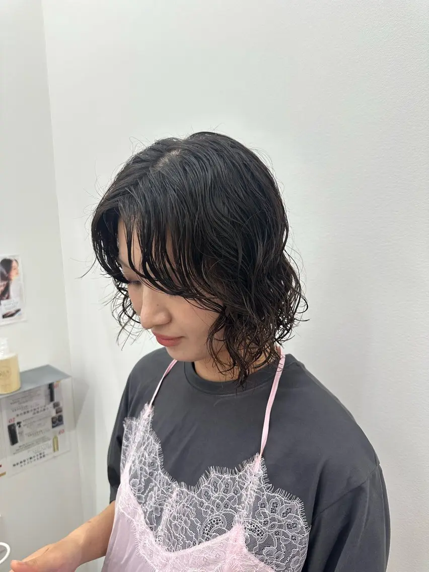 ショート パーマ カット パーマ ボブパーマ/デジパ 松原吹季のヘアスタイル