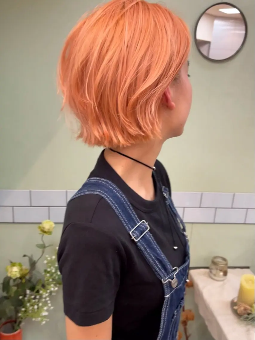 ショート ボブ ヘアカラー トリートメント 田室 和幸のヘアスタイル