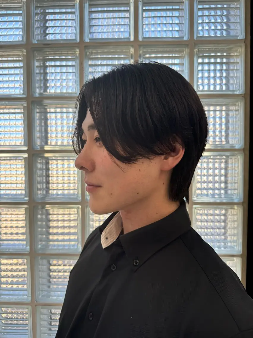 ショート メンズ センターパート フェザーパーマ/ 曲がる矯正/酒井壮大のヘアスタイル