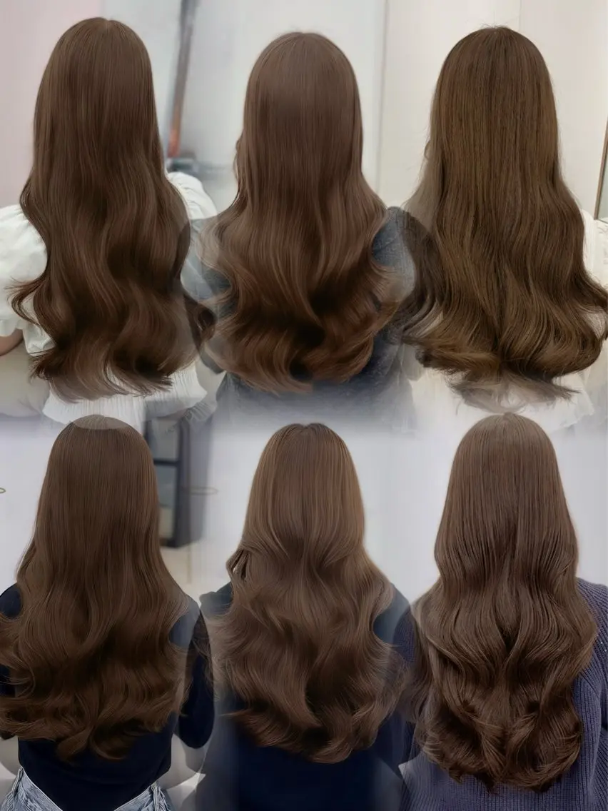 ロング カラー miyuu/ベージュ ブリーチなしWカラーのヘアスタイル