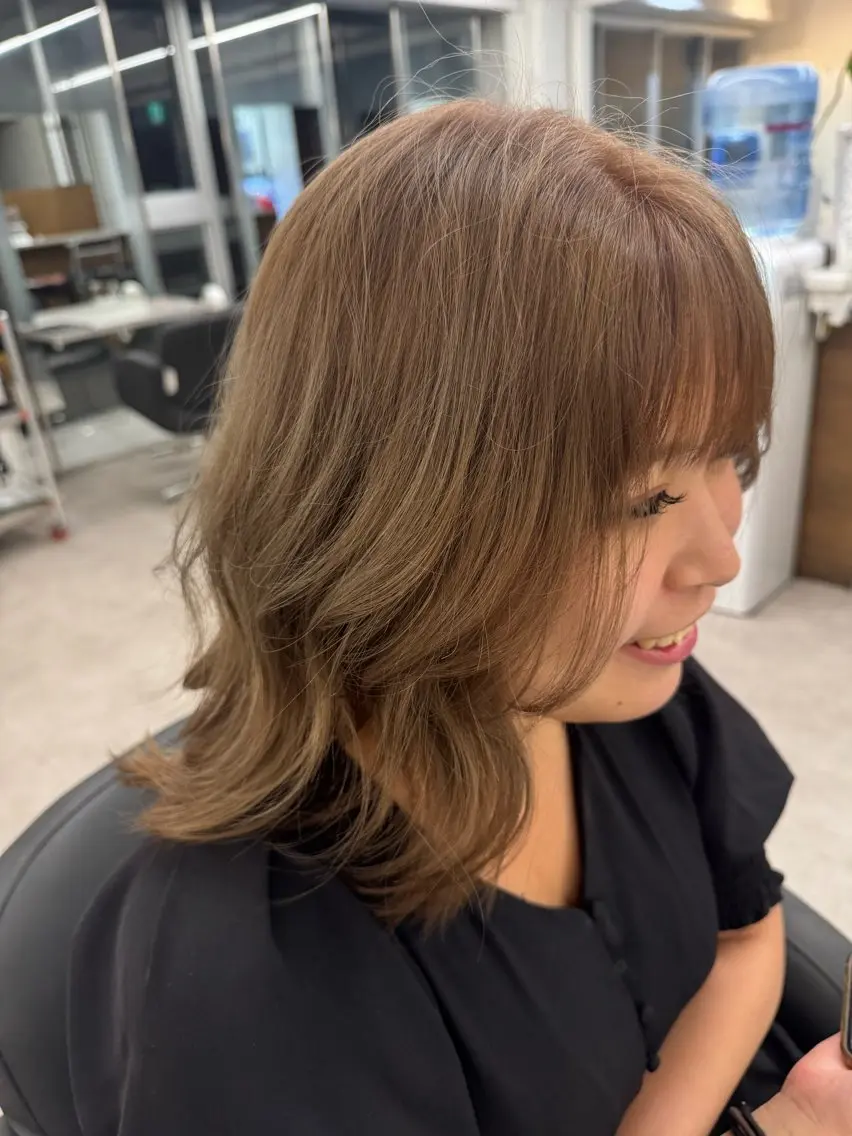 ミディアム カラー ハイトーン/メンズ パーマ👾ますのヘアスタイル