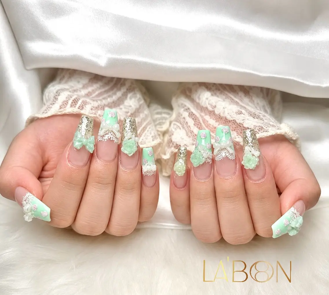 ネイル アートネイル ジェルネイル キラキラネイル 韓国ネイル ロングネイル Labon Nails Artのその他イメージ
