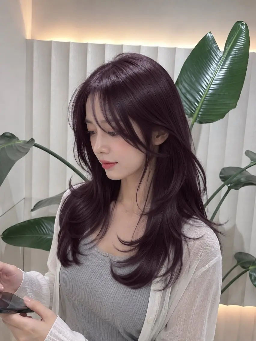 ミディアム カラー ヘアカラー トリートメント ラベンダー💜グレー 🩶ミント‪🩵のヘアスタイル