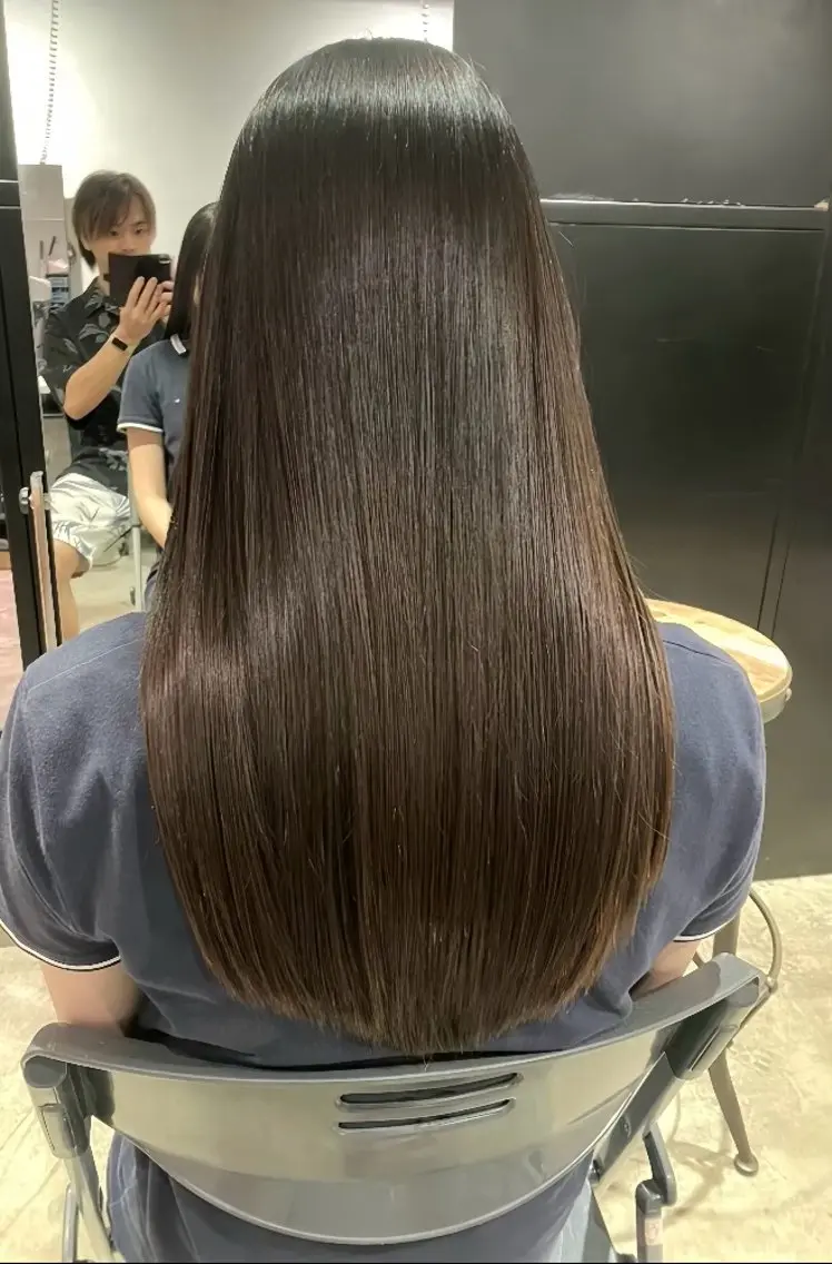ロング 髪質改善 縮毛矯正 トリートメント 縮毛矯正 ウルフ・ハイレイヤー 🌟ナカノ・ユウヤのヘアスタイル