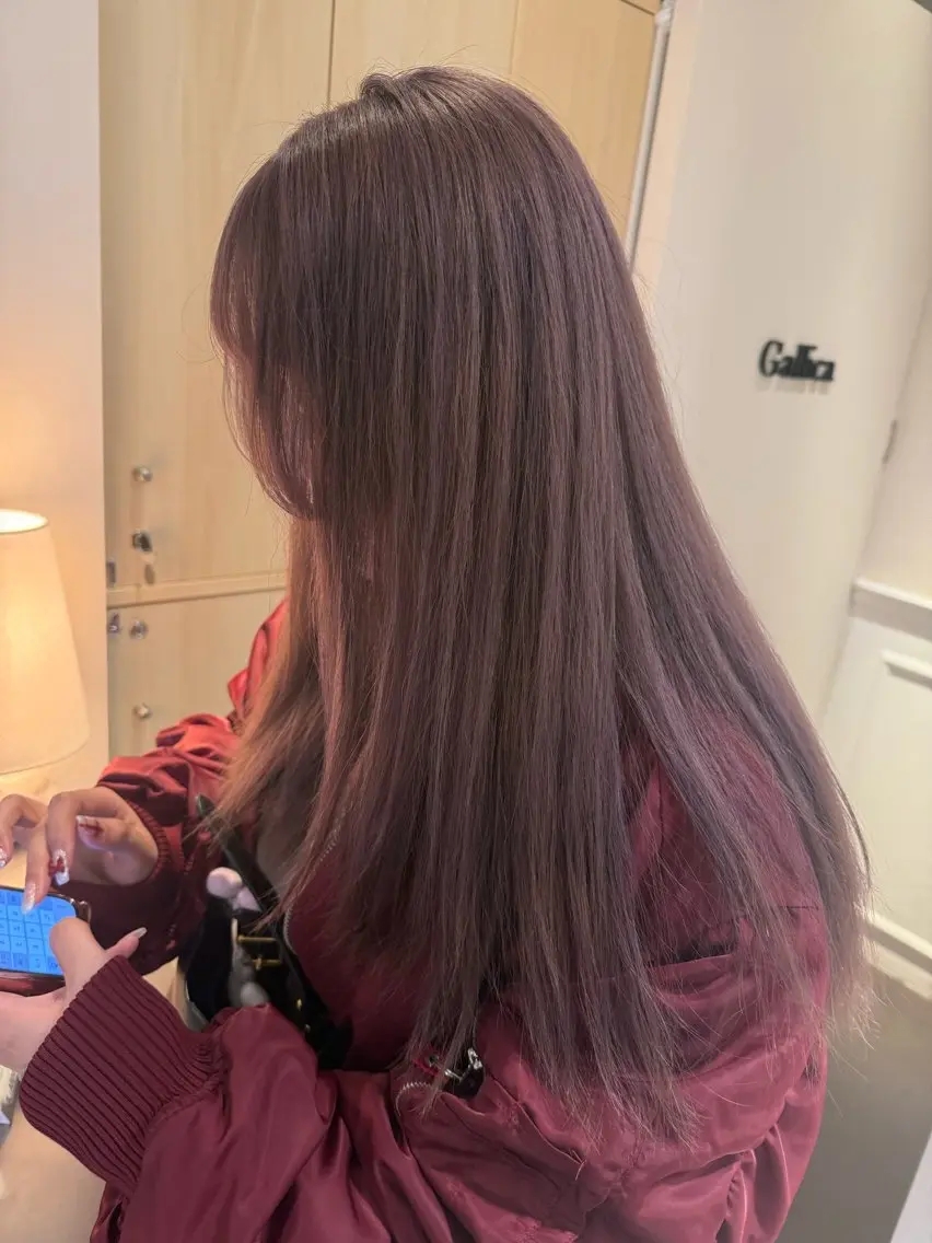 ロング カラー ヘアアレンジ ブリーチ 透明感カラー ラベンダーカラー ヘアカラー トリートメント ヘッドスパ ヘアセット オリーブ透明感カラー 表参道/MIKUのヘアスタイル