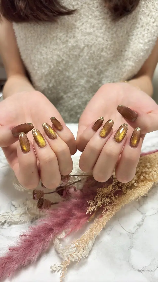 ネイル ハンドネイル はな💎ネイル ワンホン、長さ出しのネイルデザイン