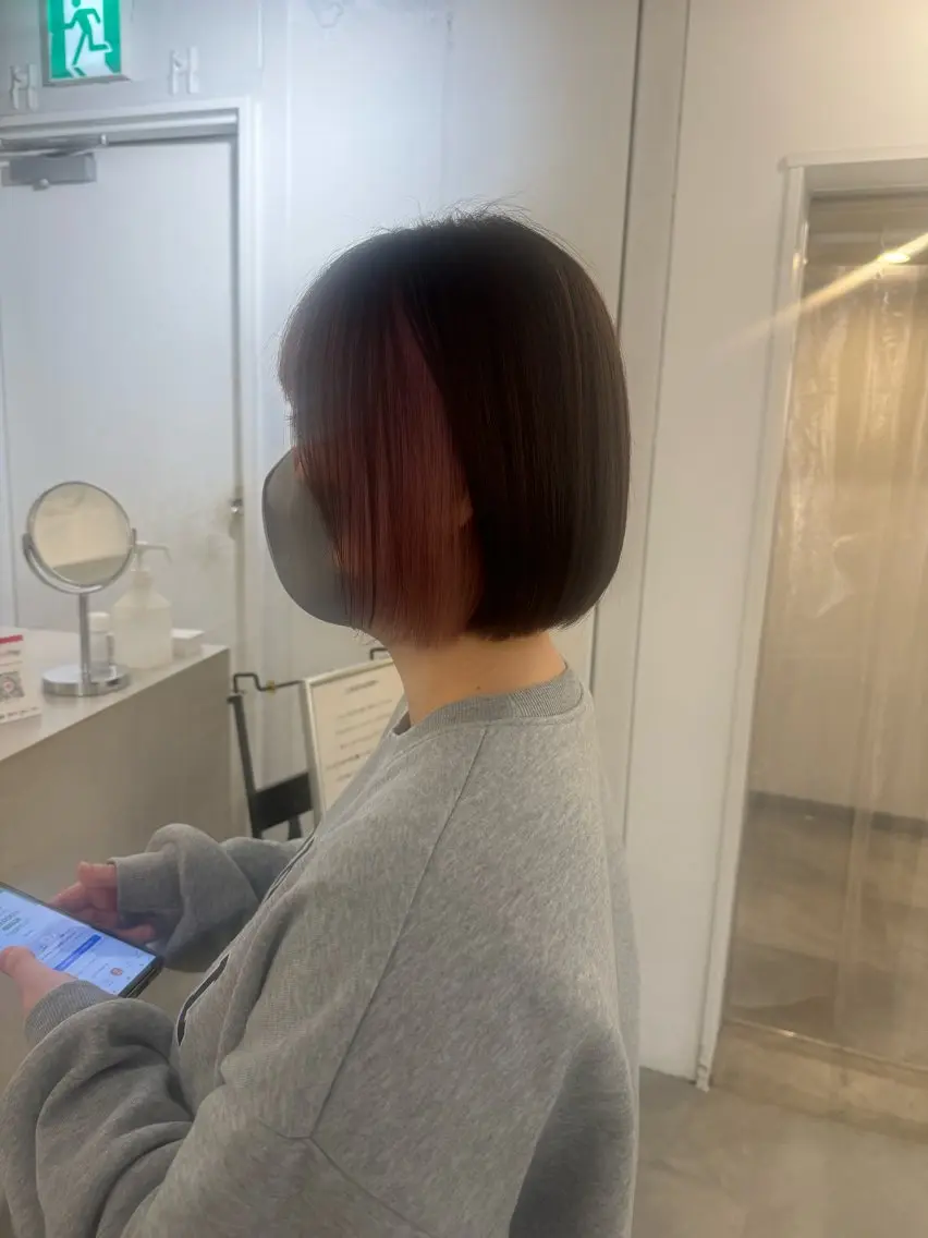 セミロング カット ヘアカラー トリートメント 新宿/顔周りカット +レイヤー=しずく♩のヘアスタイル