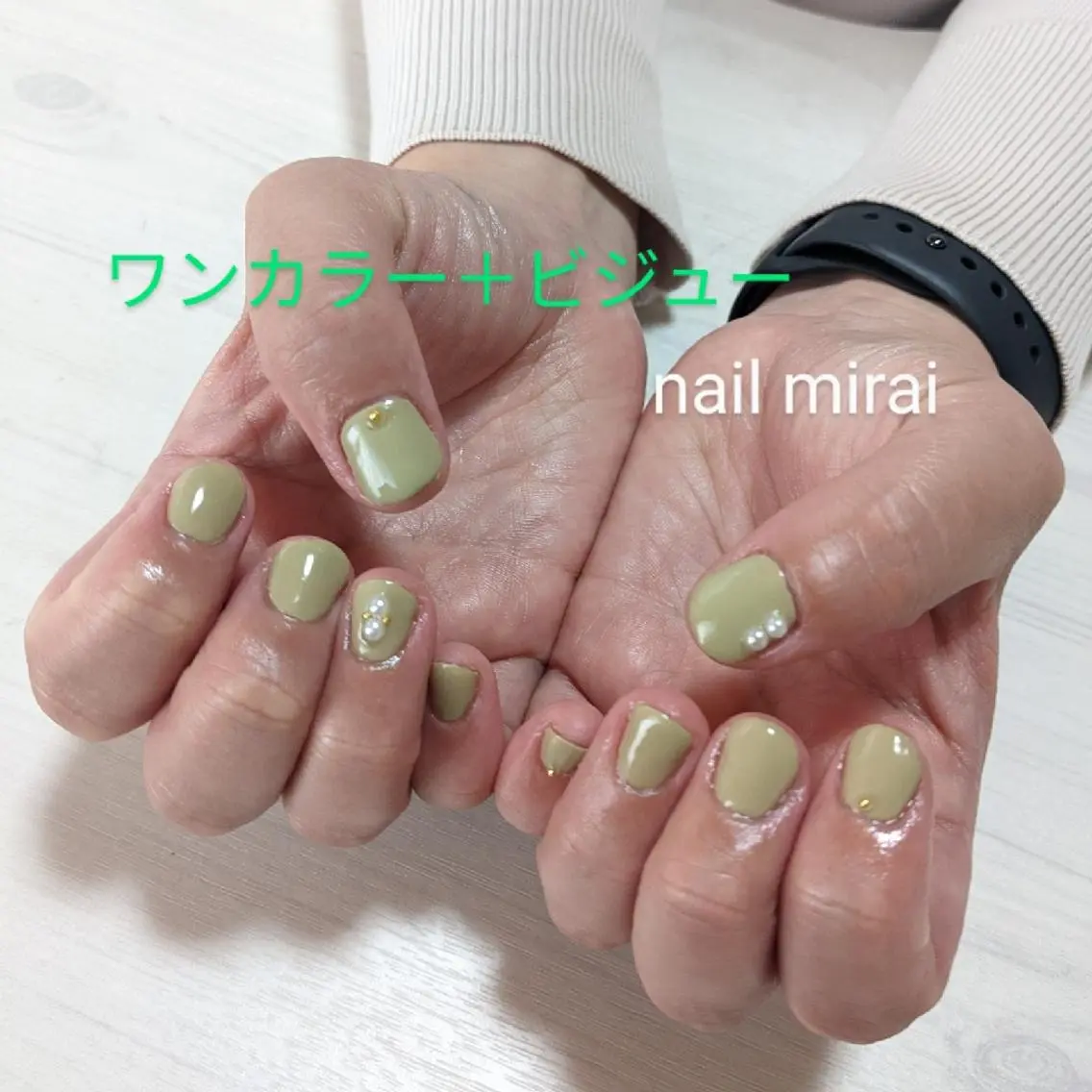 ネイル ワンカラーネイル シンプルネイル ハンドネイル nail miraiのネイルデザイン