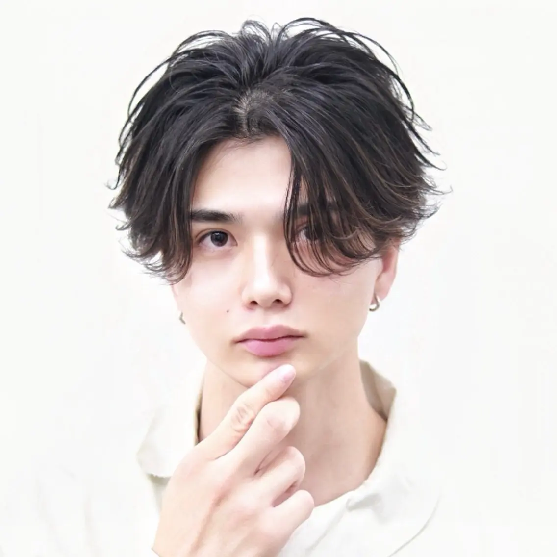 ショート カラー パーマ ヘアアレンジ メンズ カット トリートメント メンズメッシュパーマ 😈 RIKU渋谷のヘアスタイル