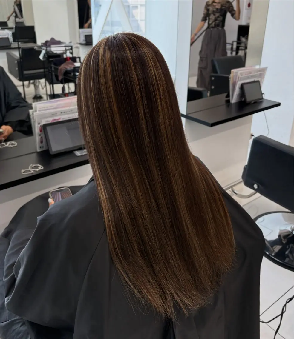 ロング ハイライト ヘアカラー ハイライトモデル募集 ALIVE髙橋賢世のヘアスタイル