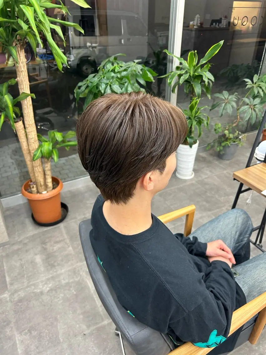 ミディアム カラー メンズ メンズブリーチ 黒髪 ブリーチ ダブルカラー ブリーチなしカラー カット ヘアカラー トリートメント momo🎀毛流れ パーマ/🚹限定のヘアスタイル