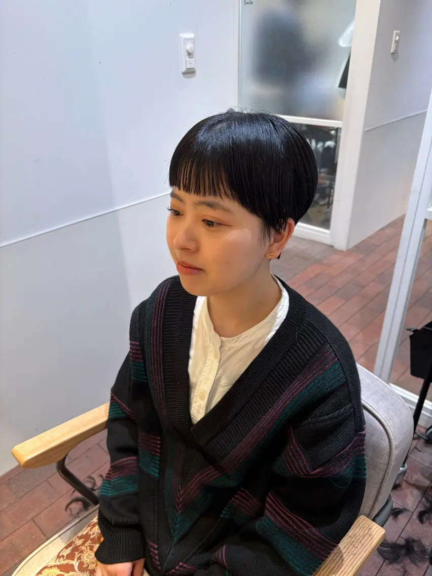 ショート ベリーショート ショートヘア カット マンツーマン 縮毛矯正/マユコのヘアスタイル