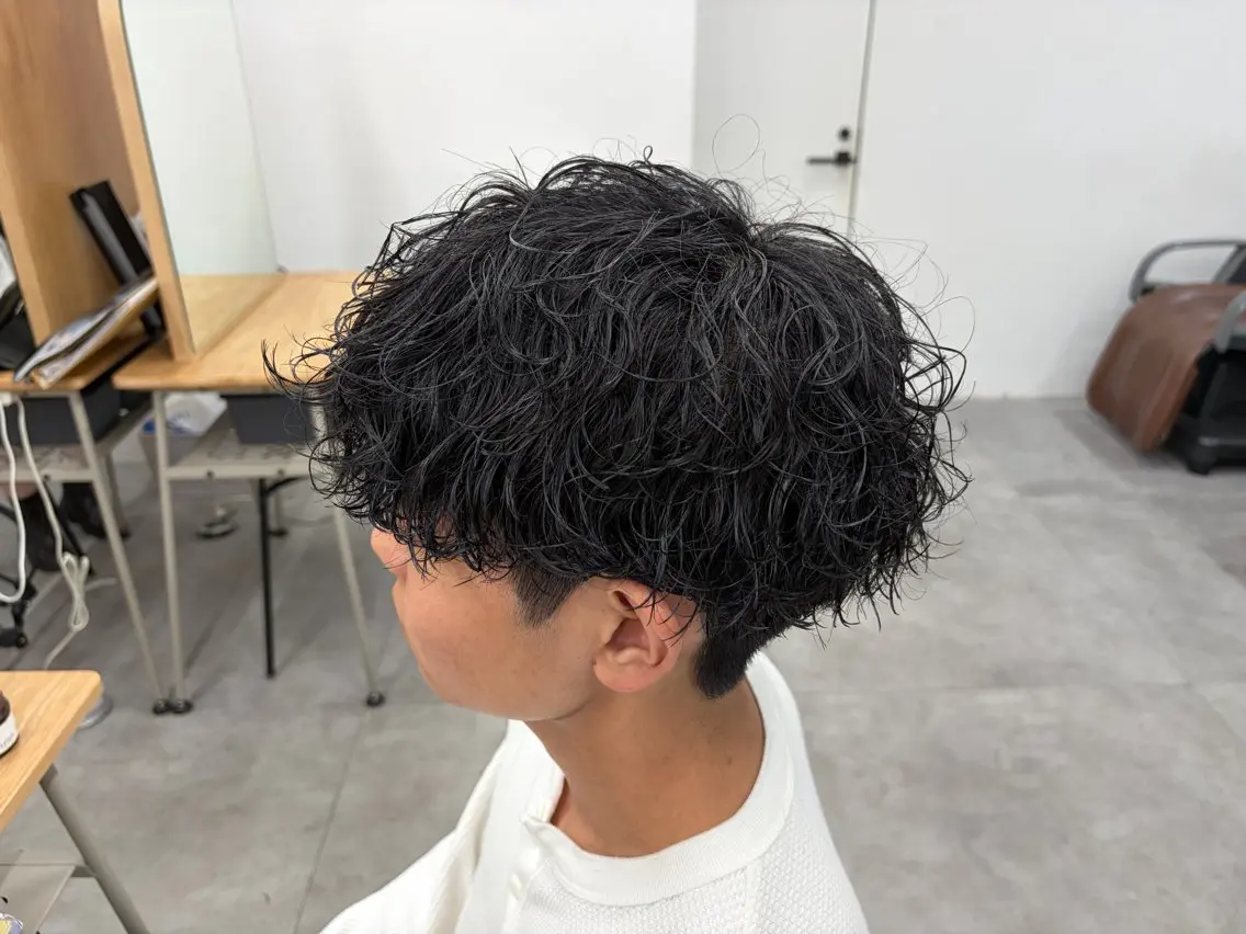 パーマ メンズ カット パーマ メンズパーマ外屋敷 航のヘアスタイル