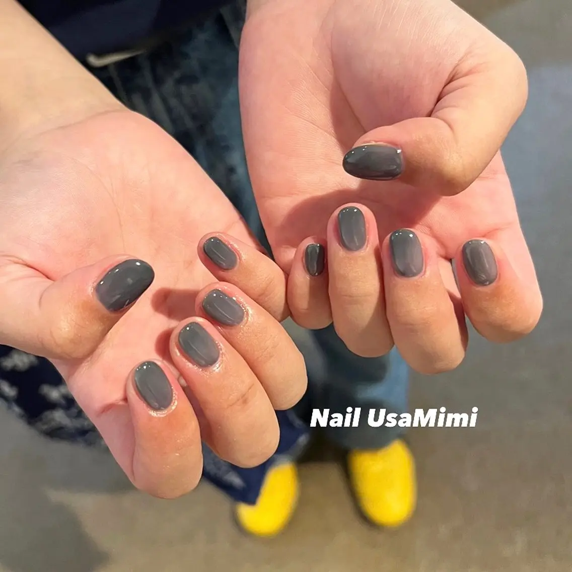 ネイル ジェルネイル マグネットネイル 持ち込み ワンカラーネイル パラジェル 本町ネイルNail UsaMimiのネイルデザイン