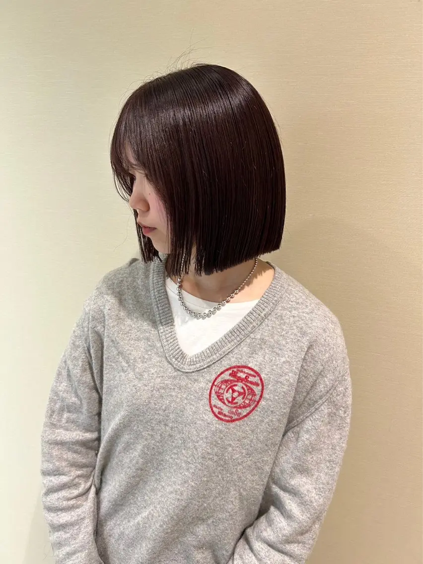ショート カラー ヘアアレンジ 韓国レイヤー＆ピンク 艶髪🩶maikoのヘアスタイル