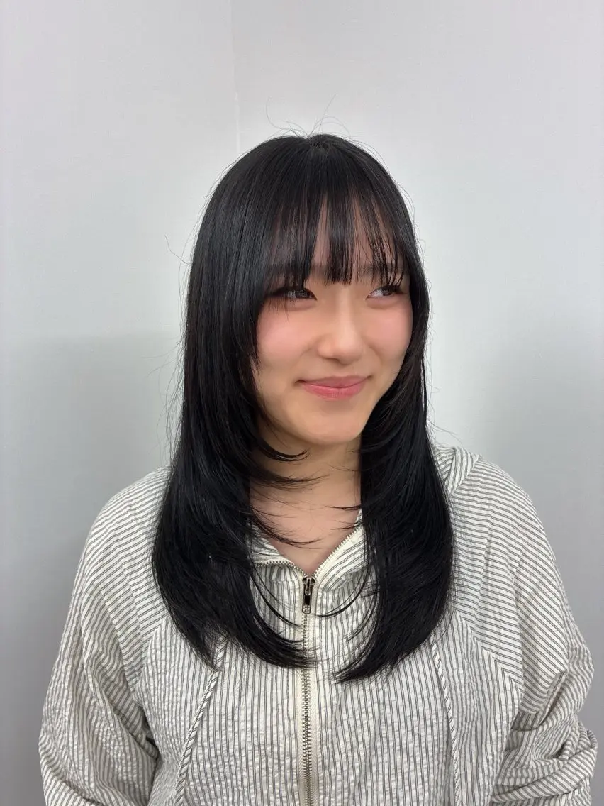 セミロング レイヤーカット カット 髪質改善/艶髪🫧 シズク🦥🌿のヘアスタイル