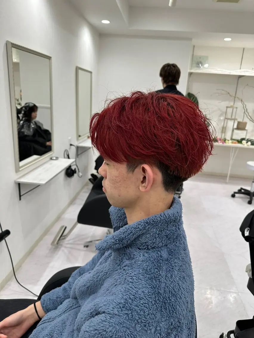 ショート カット ヘアカラー トリートメント 👑メンズパーマ👑 中谷 陸のヘアスタイル
