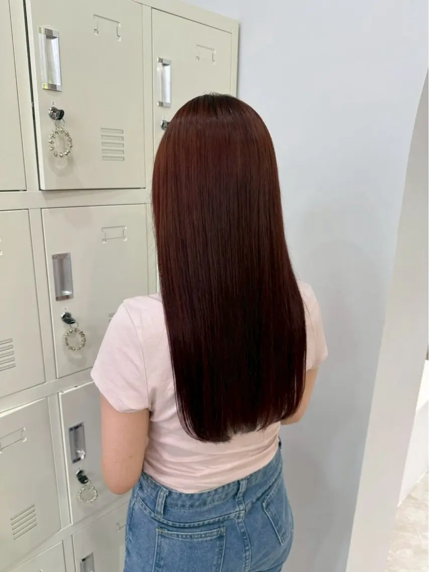 ロング ヘアカラー トリートメント 赤嶺 雅姫のヘアスタイル