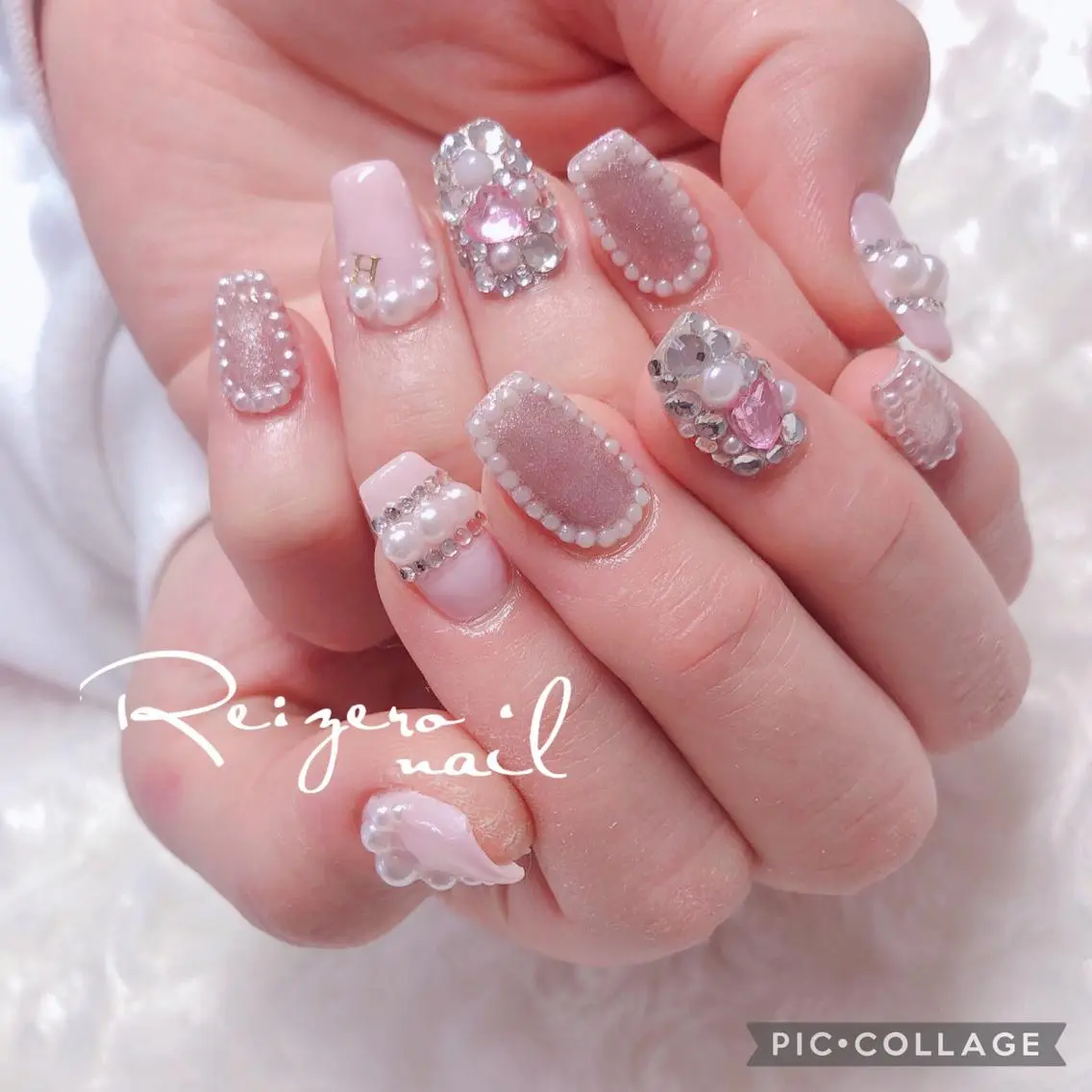 ネイル ストーンネイル ハンドネイル Re:∅ nail /HIRAMOTOのネイルデザイン