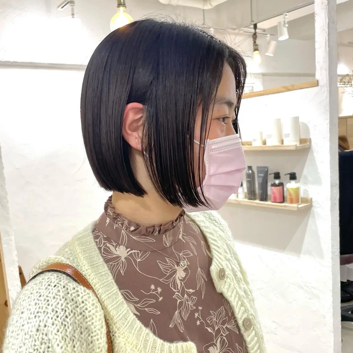 ショート 切りっぱなしボブ ボブ ハイライト ウルフカット カット 縮毛矯正 トリートメント 髪質改善 縮毛矯正/ レイヤー/銀座/本木のヘアスタイル