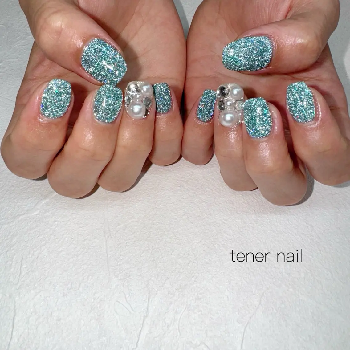 ネイル フラッシュネイル ラメ(グリッター) ハンドネイル テネルネイル tener nailのネイルデザイン