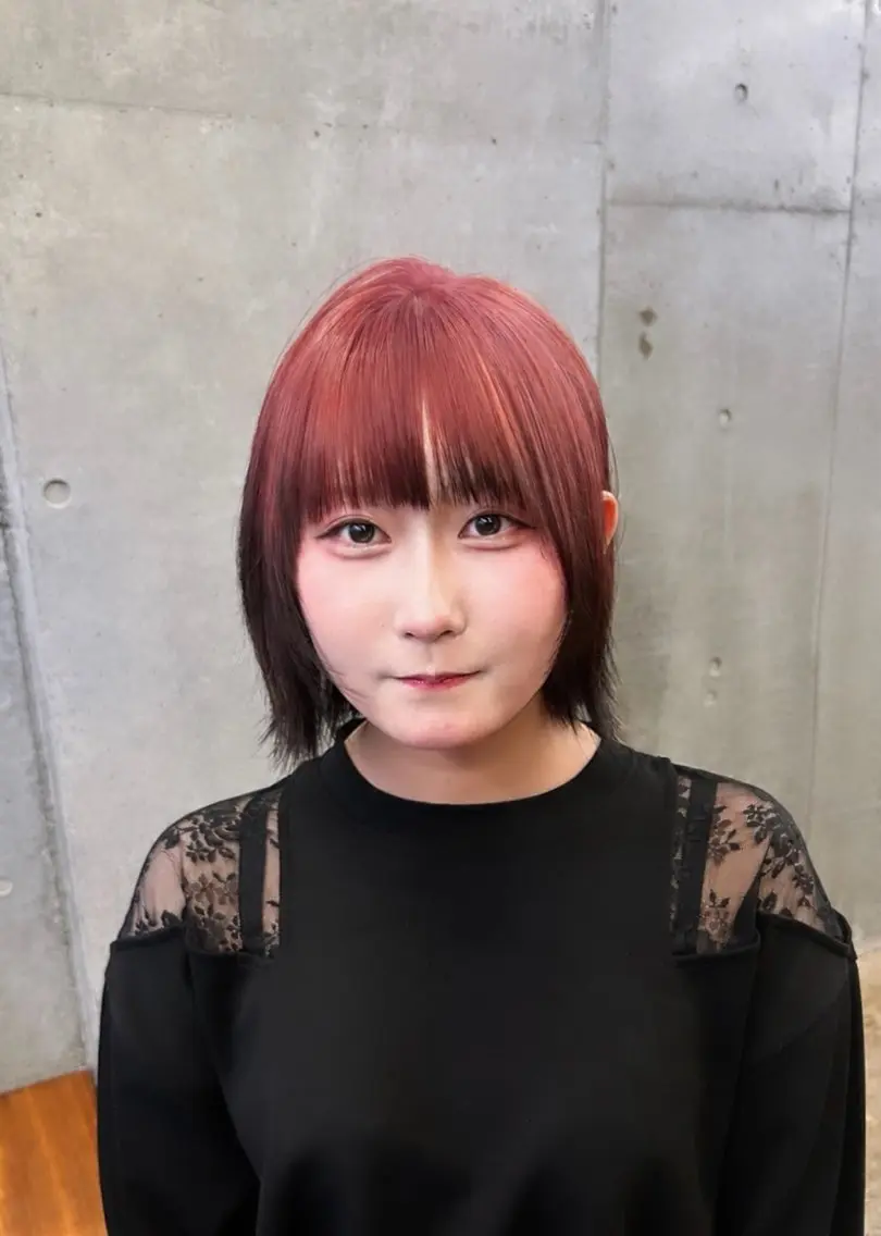ショート ヘアカラー トリートメント 💙ハイトーン／韓国 style あかねのヘアスタイル