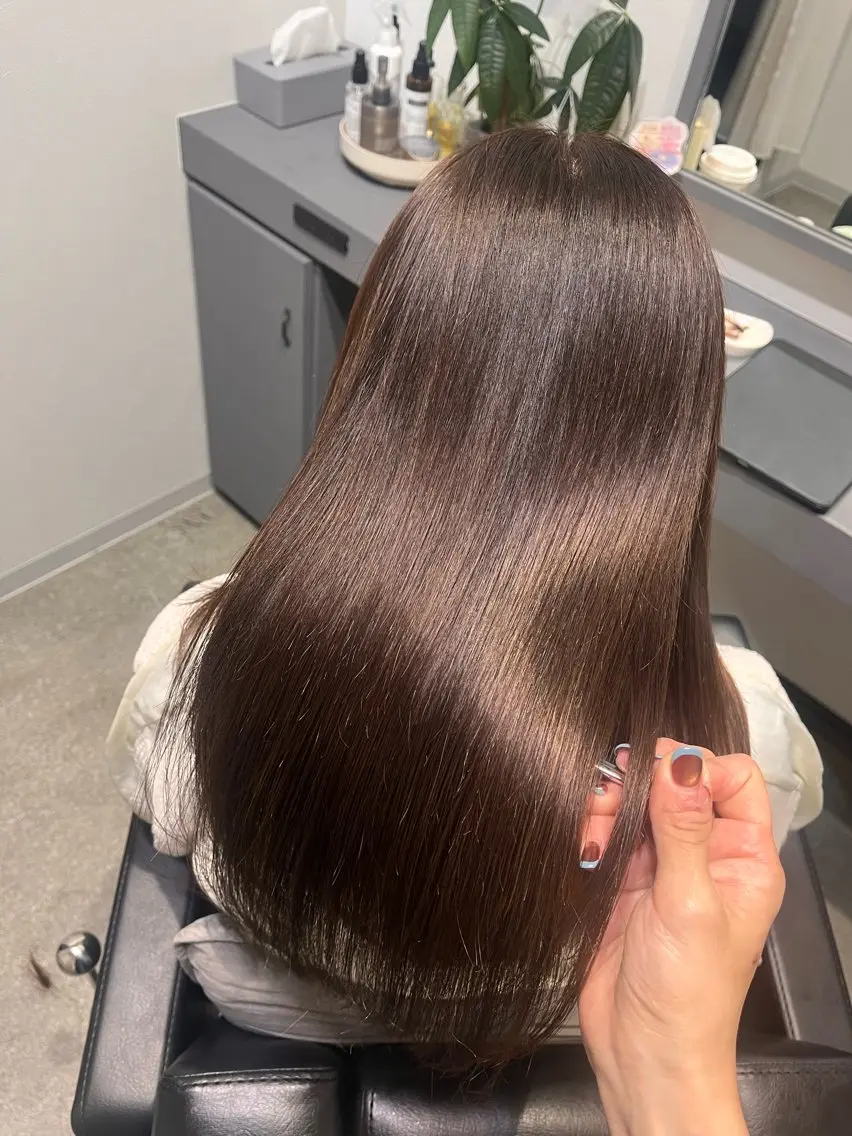 ロング カラー パーマ カット ヘアカラー 縮毛矯正 トリートメント 堀越 エリのヘアスタイル