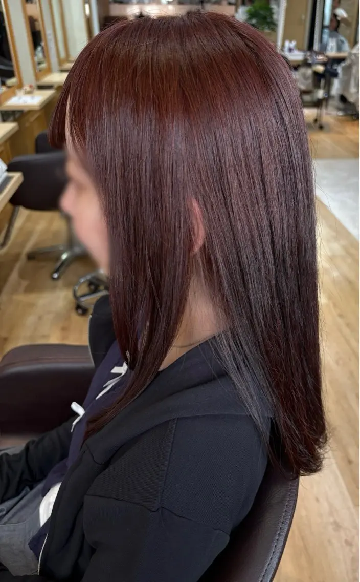 セミロング カラー ブラウンカラー ピンクカラー ヘアカラー 門田 杏実のヘアスタイル