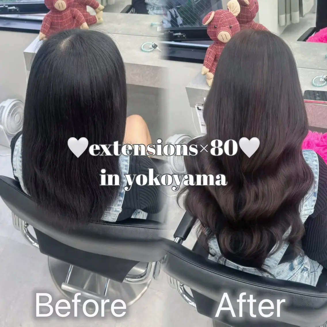 ロング カラー 黒髪 ハイトーンカラー エクステ ロング ヘアカラー トリートメント エクステ 横浜 エクステ🎀/ カラー🌙┊︎もものヘアスタイル