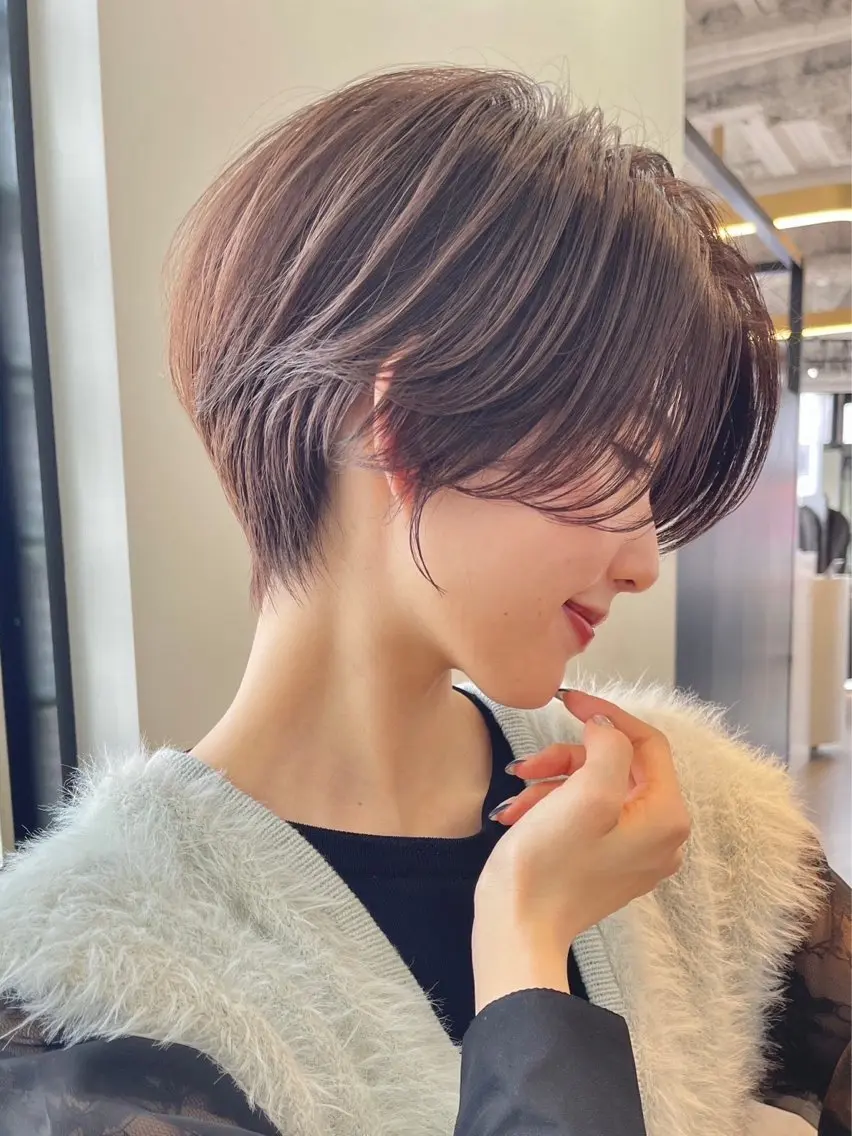 ショート カット ヘアカラー 似合わせカット 迫留由弥のヘアスタイル