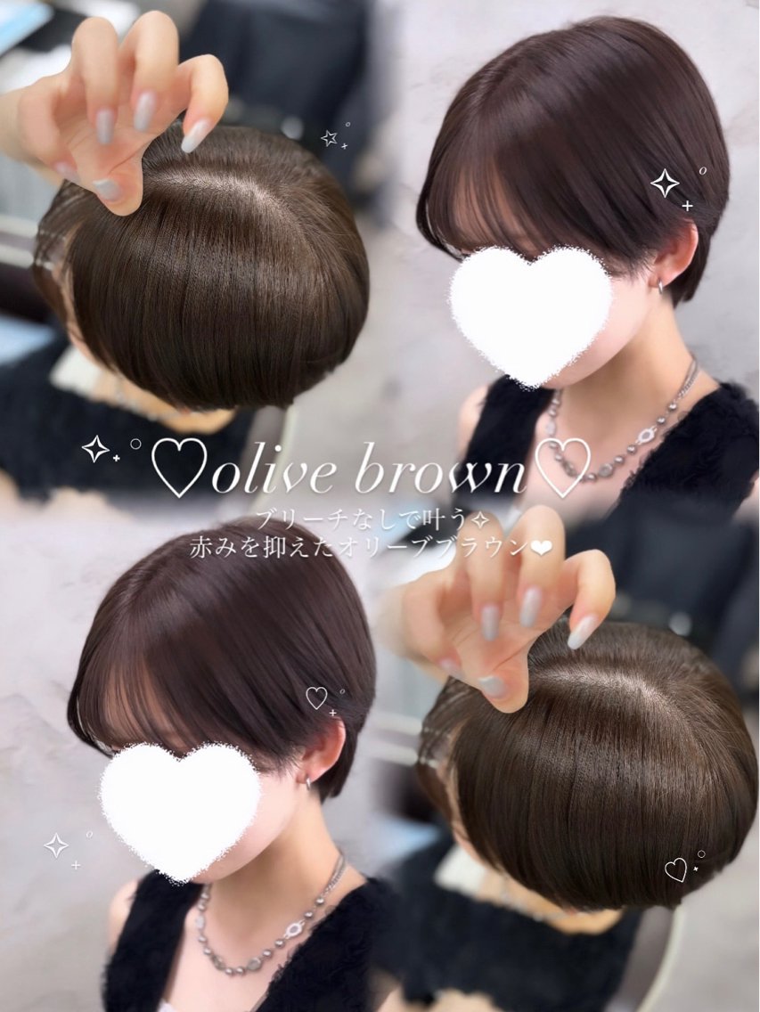 ショート カラー ヘアカラー 上品艶カラー❤︎ akihaのヘアスタイル