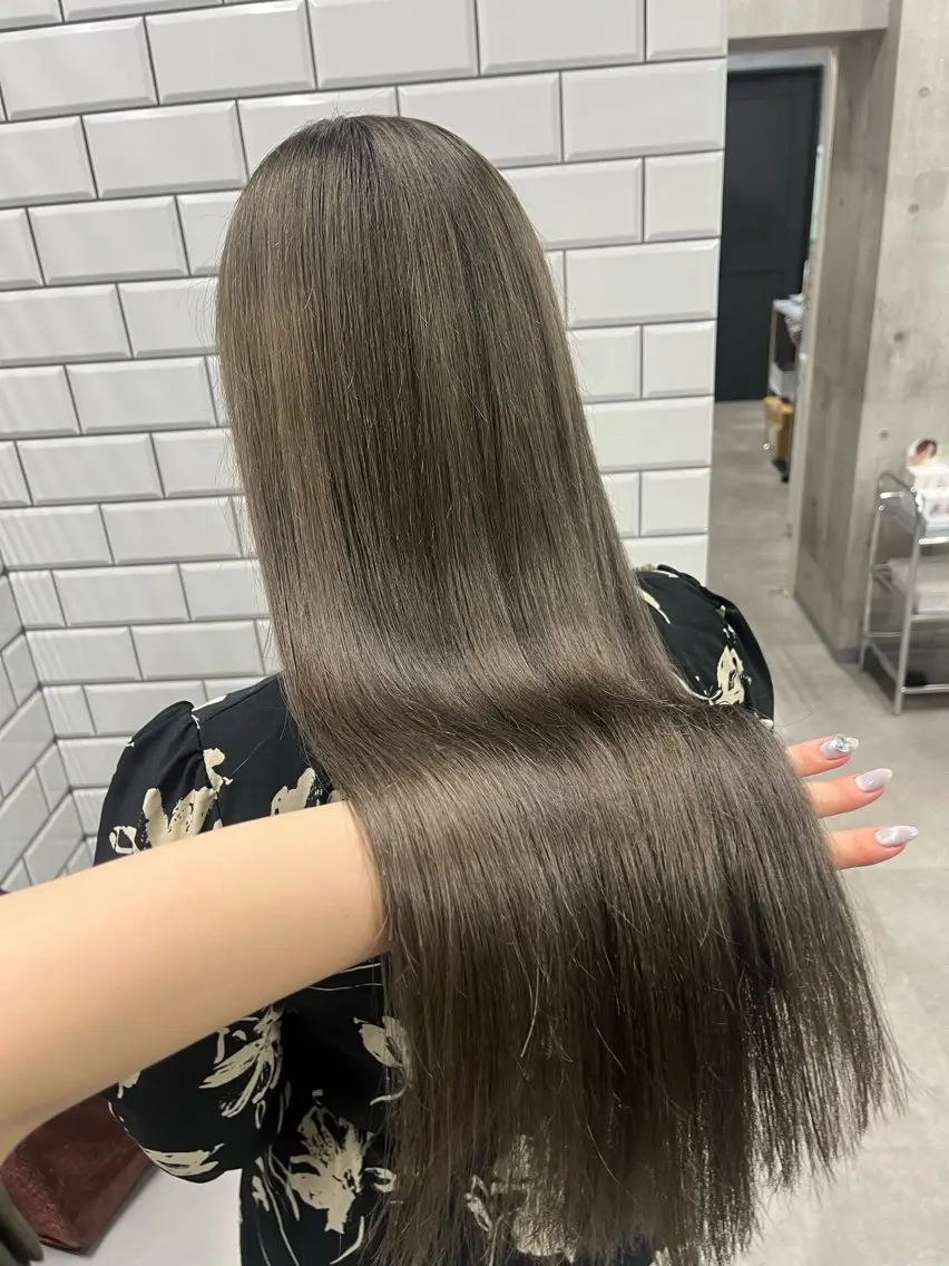 【定番メニュー🪽】似合わせカット+ワンカラー+3ステップトリートメント#コテ巻き仕上げの写真