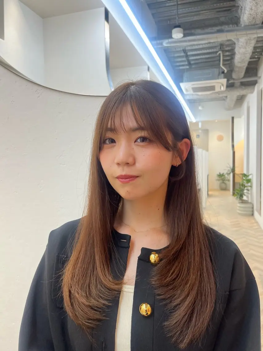 ロング カラー 柔らかい艶暖色 レイヤー🫧姫汝のヘアスタイル
