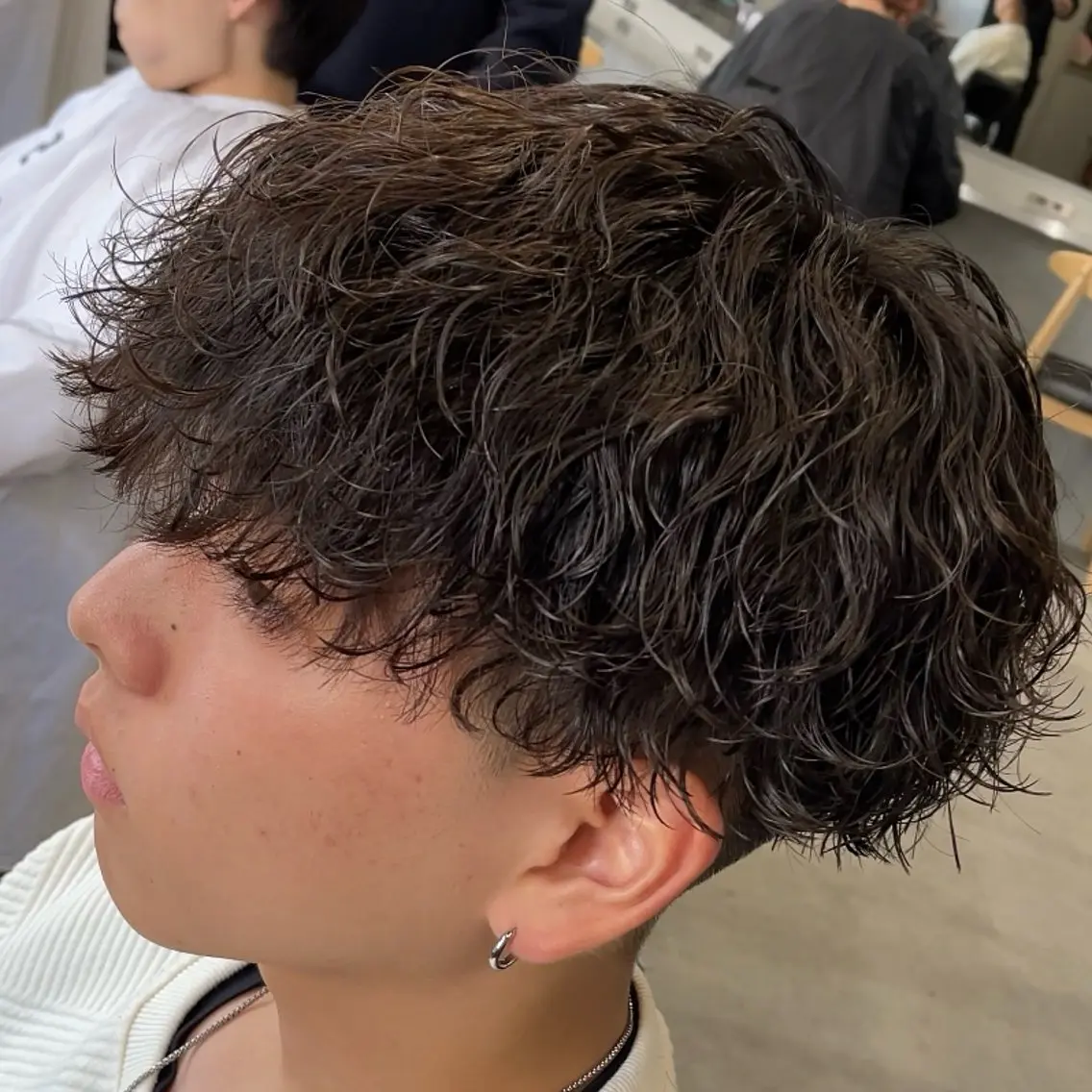 ミディアム パーマ ヘアアレンジ メンズ fifth 石川 凪のヘアスタイル
