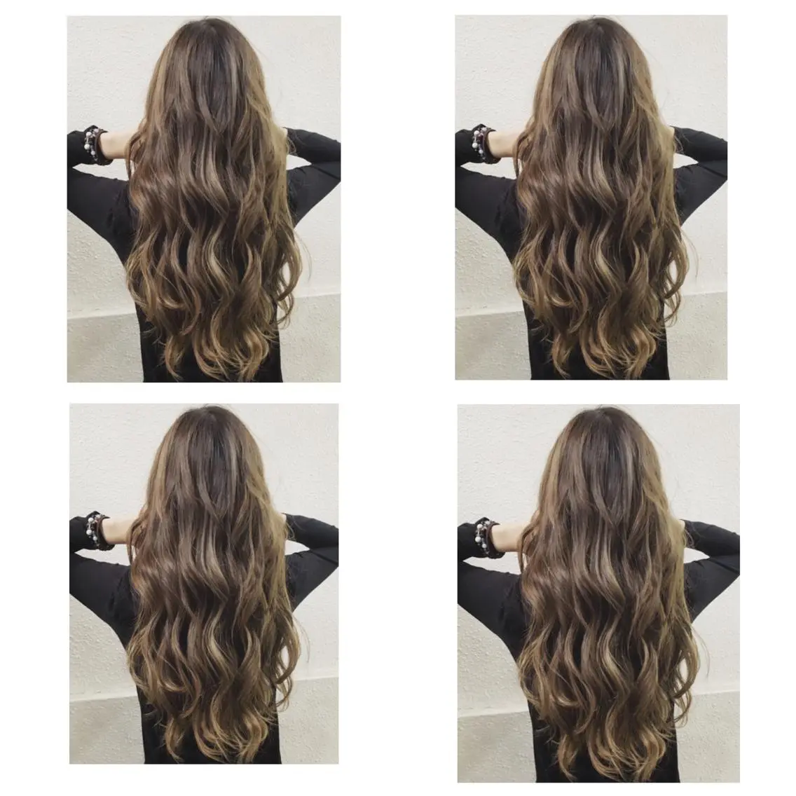 ロング カラー アッシュ バレイヤージュ ブリーチ デザインカラー グレージュ カット ヘアカラー 京都大人女性ショート 徒歩1分/秋山のヘアスタイル