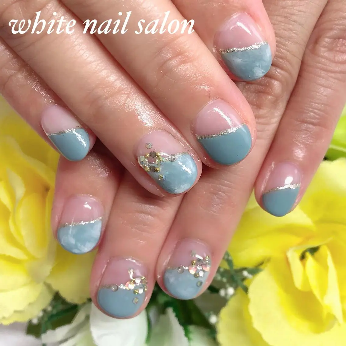 ネイル アートネイル フットネイル フレンチネイル ジェルネイル ハードジェル ハンドネイル white nail salonのネイルデザイン