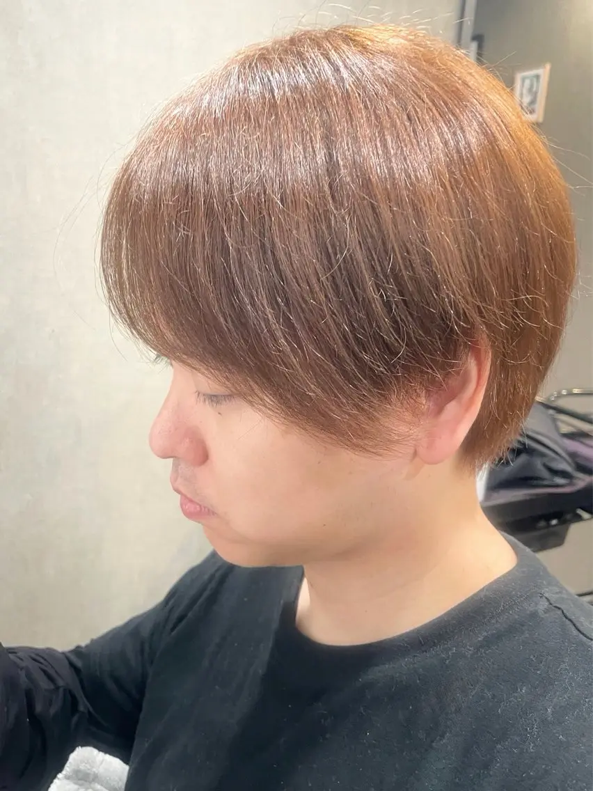 カラー メンズ メンズブリーチ ブリーチ ブラウンカラー ナチュラルブラウン ブリーチなしカラー Li'a【リア】 ANNAのヘアスタイル