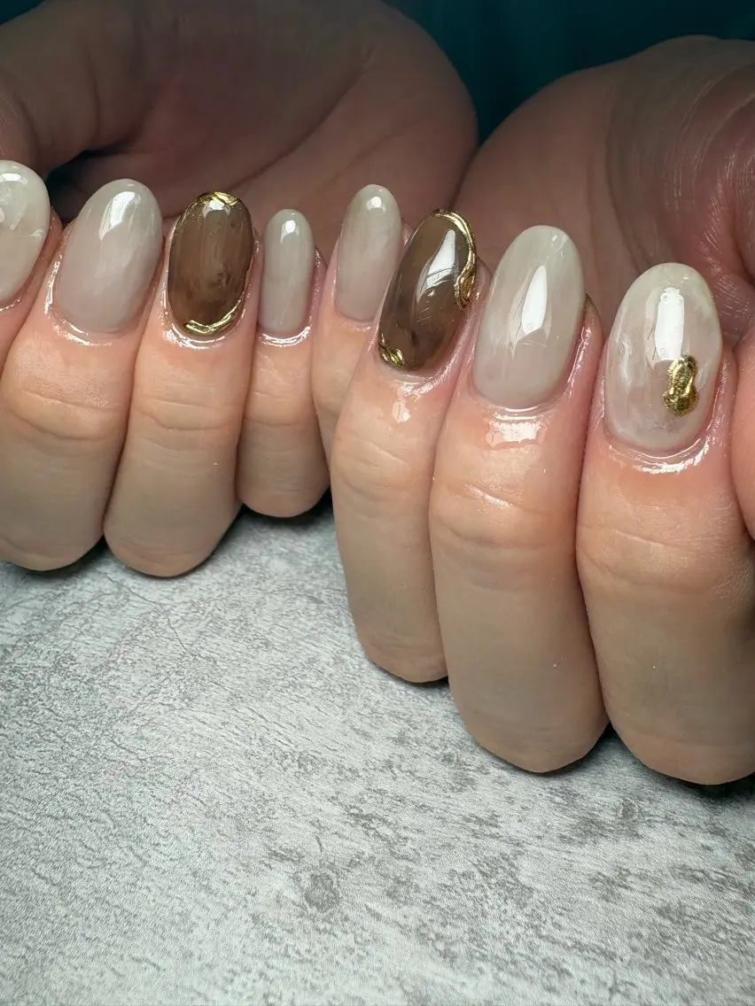 ネイル 持ち込み ニュアンスネイル nana .のネイルデザイン