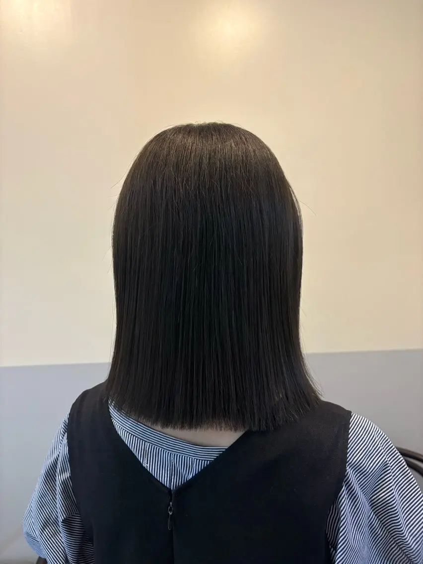 ミディアム 似合わせカット カット ヘアカラー 鈴木 美由華/透明感/岡崎のヘアスタイル