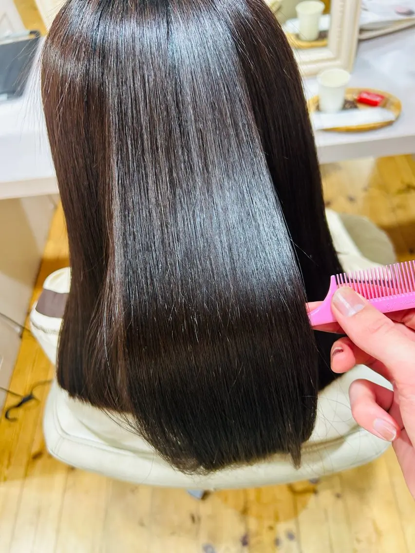 セミロング 縮毛矯正 トリートメント 村瀬 龍之介のヘアスタイル