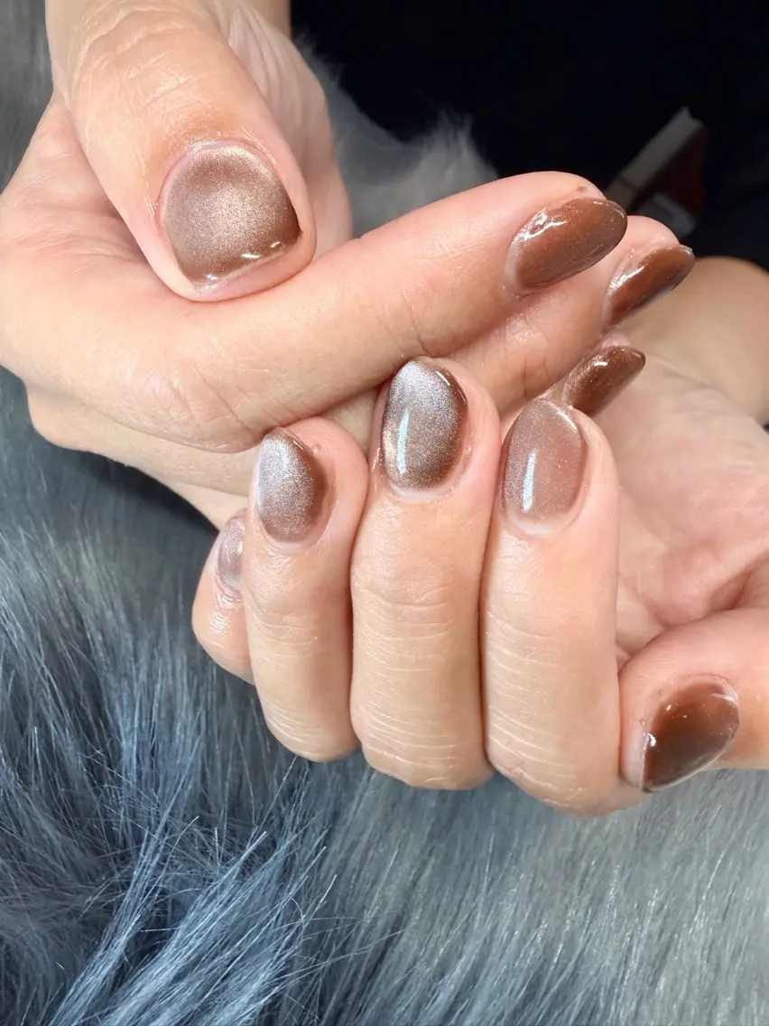 ワンカラー✳︎マグネットorフラッシュネイル♡の写真