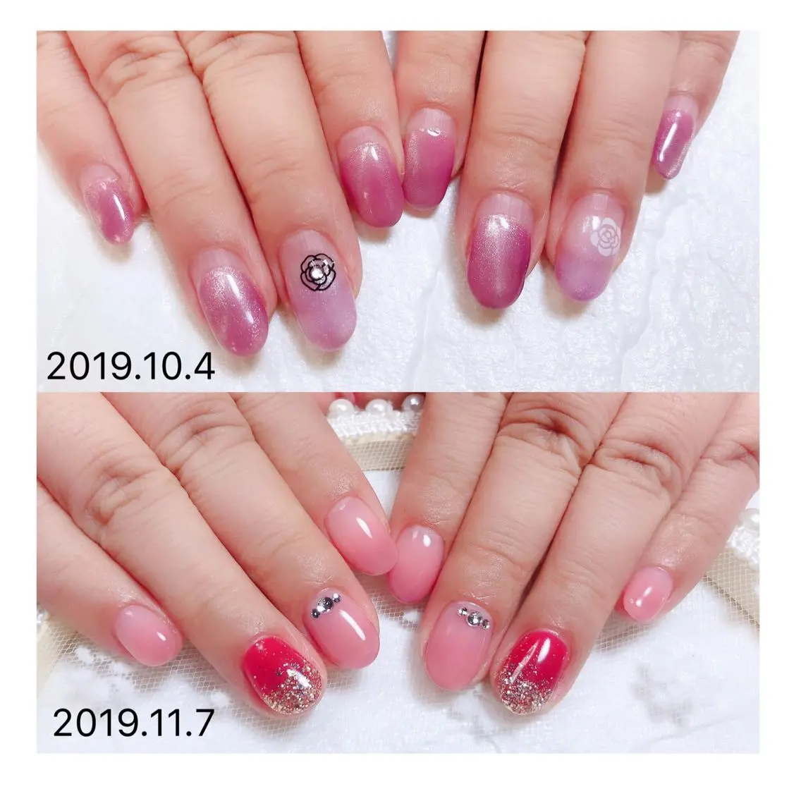 ショート ネイル ジェルネイル ニュアンスネイル オフィスネイル シンプルネイル 🐾enen style 🐾のネイルデザイン