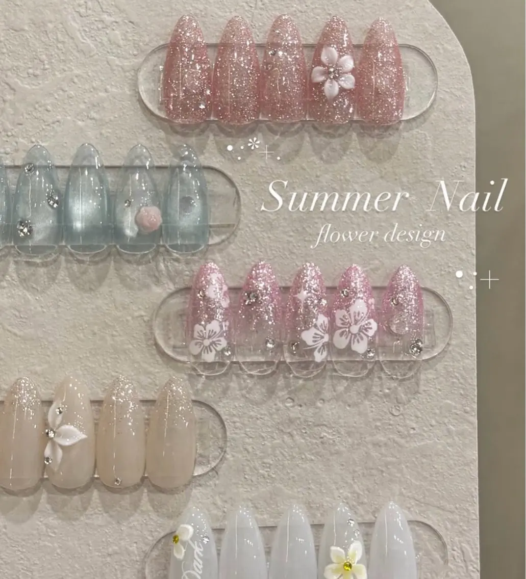 Summer nail☆フラワーアート オフ込み120分の写真