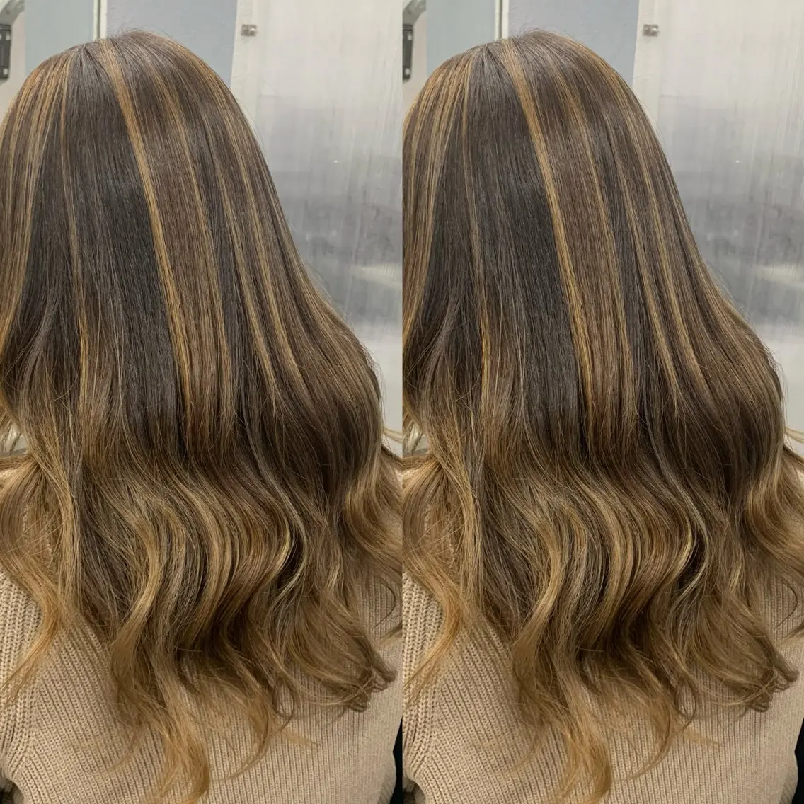 セミロング ブリーチ無しカラー✨ 美鈴のヘアスタイル