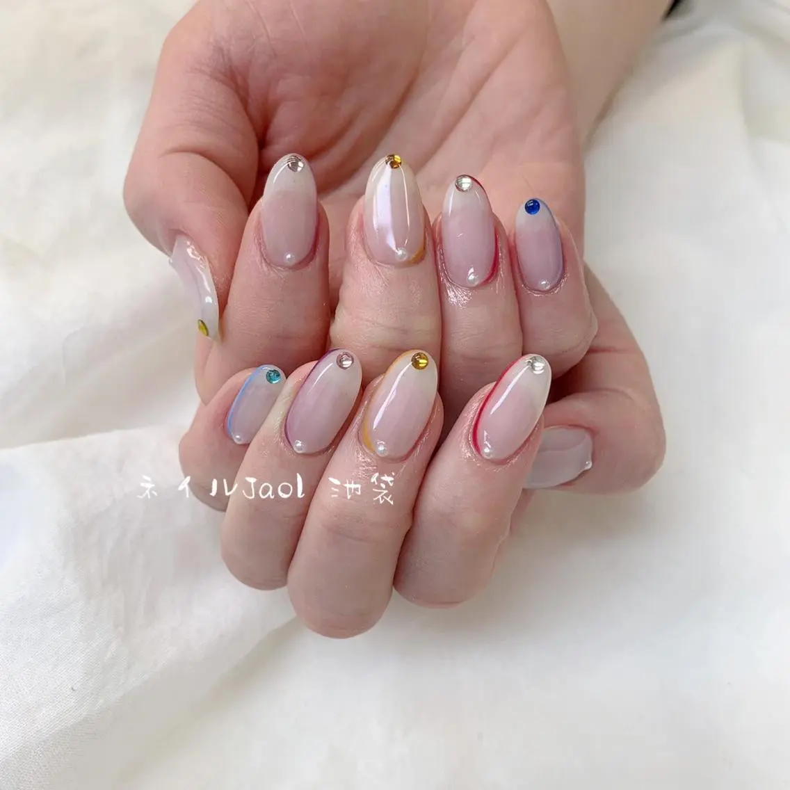 セミロング ネイルJaol 池袋のネイルデザイン