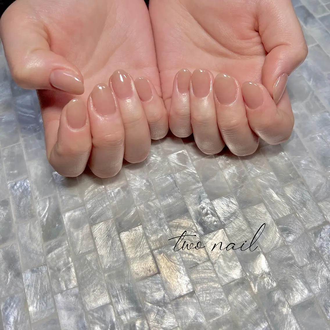 ネイル アートネイル ブラウン フットネイル ハート ニュアンスネイル ハンドネイル two nailのネイルデザイン